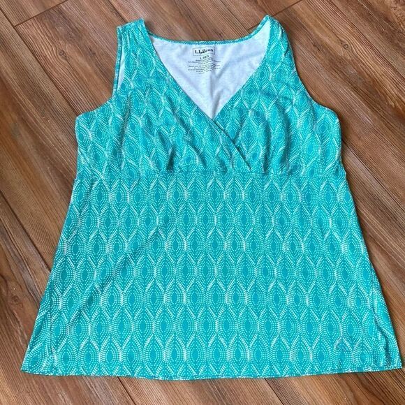 L.L. Bean Women’s Teal Green Tank Top Size L Reg - Picture 1 of 5